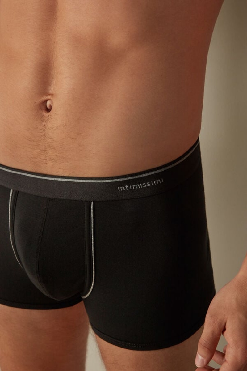 Boxer Barbati Intimissimi Supima® Bumbac Negrii Gri Inchis | RO HK2596