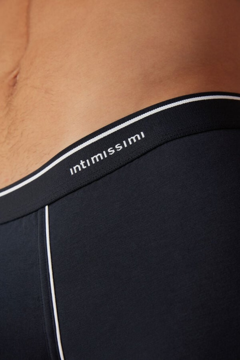 Boxer Barbati Intimissimi Supima® Bumbac Albastri Albi | RO GL2597