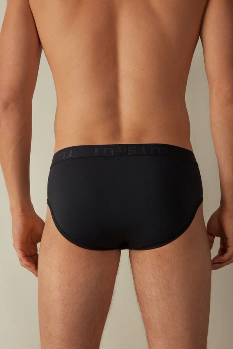 Chiloți Barbati Intimissimi Microfiber with Logo Detail Albastri | RO DN2670