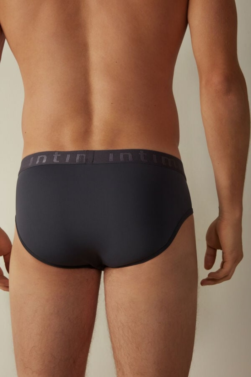 Chiloți Barbati Intimissimi Microfiber with Logo Detail Gri | RO YU2677