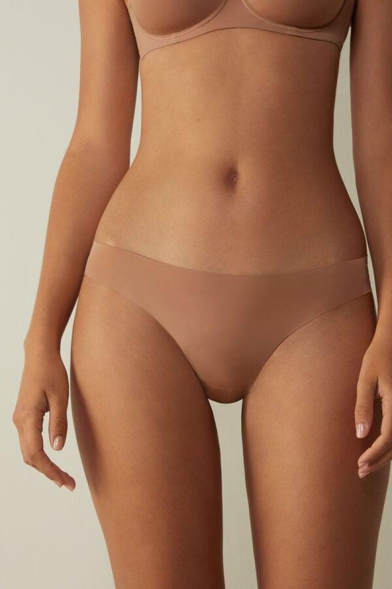 Chiloți Dama Intimissimi Brazilian in Seamless Ultra Light Microfiber Bej | RO SO2548