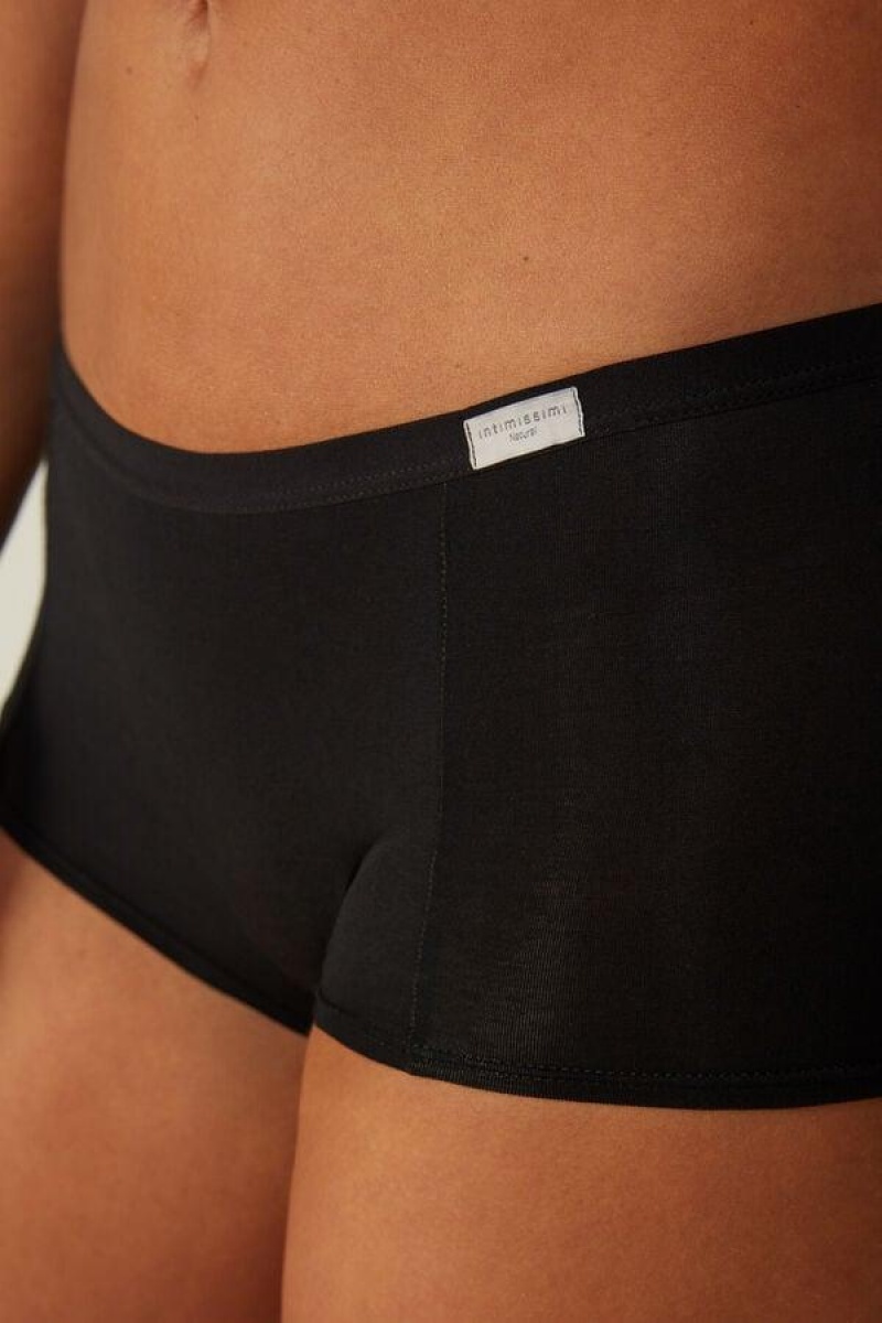 Chiloți Dama Intimissimi Bumbac Boyshorts Negrii | RO DN2339