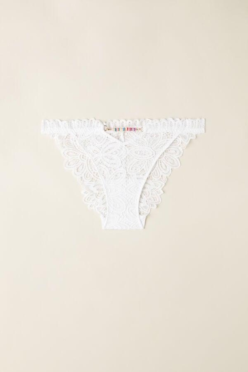 Chiloți Dama Intimissimi Hot Summer Days String Albi | RO RW2348