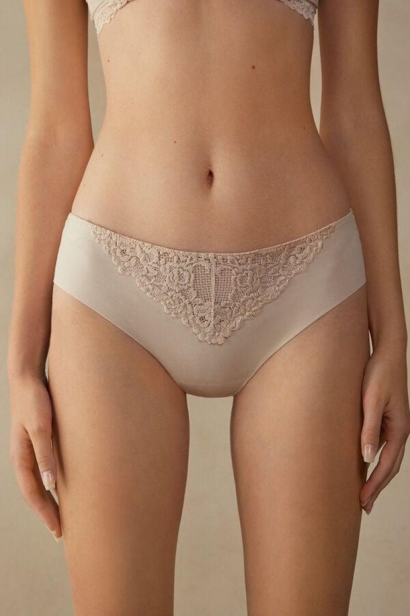 Chiloți Dama Intimissimi Pretty Flowers Seamless Bumbac Roz | RO SO2392