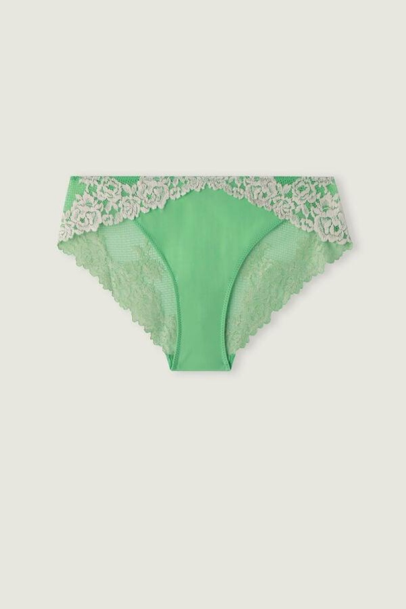 Chiloți Dama Intimissimi Pretty Flowers Verde Menta Albi | RO CE2356