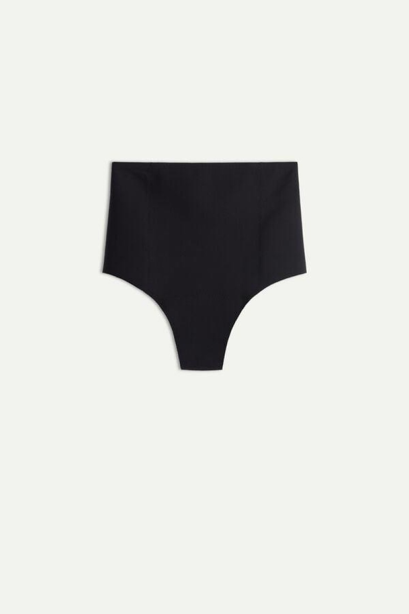 Chiloți Dama Intimissimi Raw-Cut Microfiber French Knickers Negrii | RO MA2326