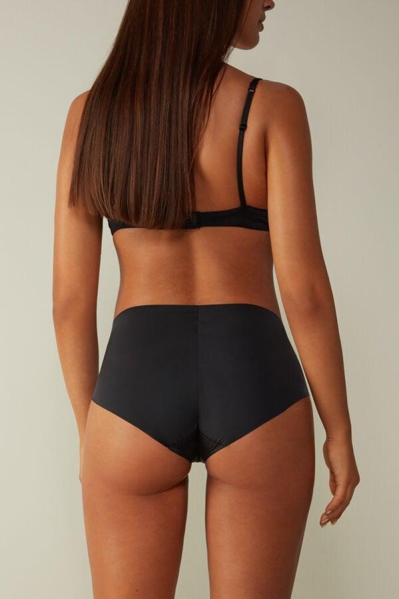 Chiloți Dama Intimissimi Seamless Microfiber Hipster Negrii | RO KI2334