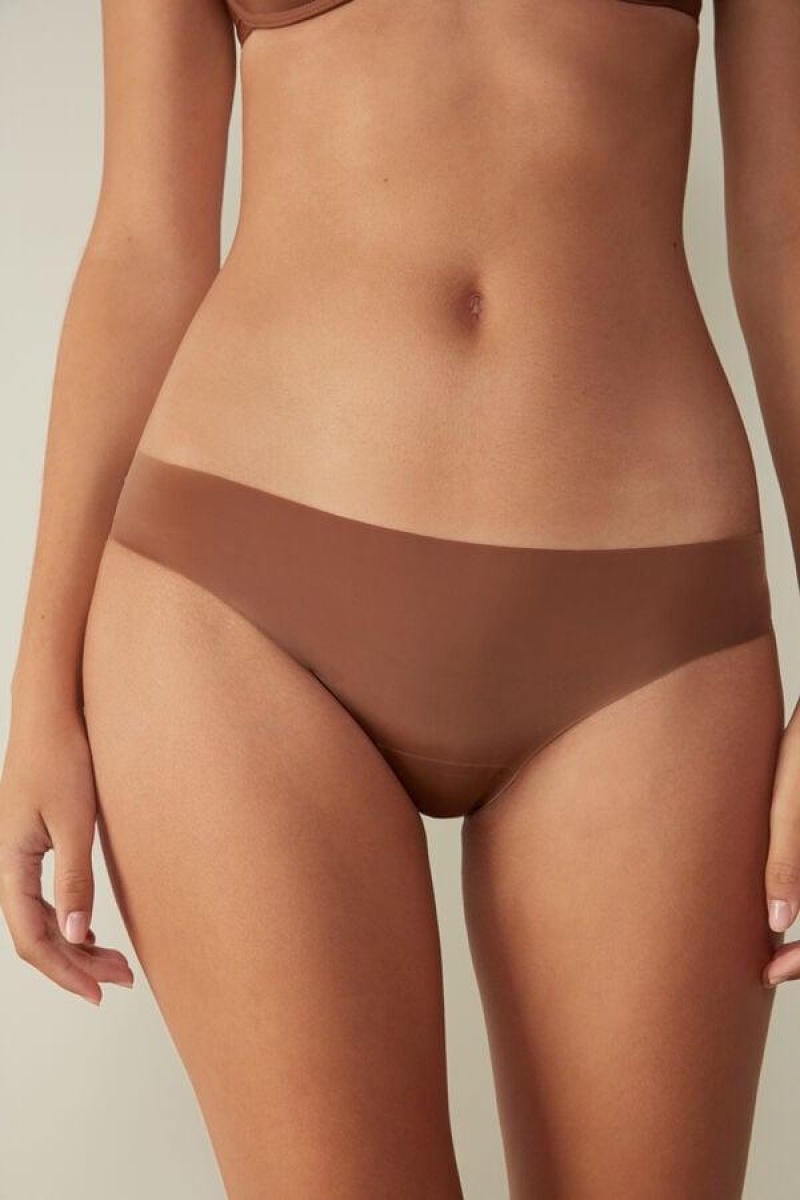 Chiloți Dama Intimissimi Seamless Microfiber Bej Inchis | RO IS2448