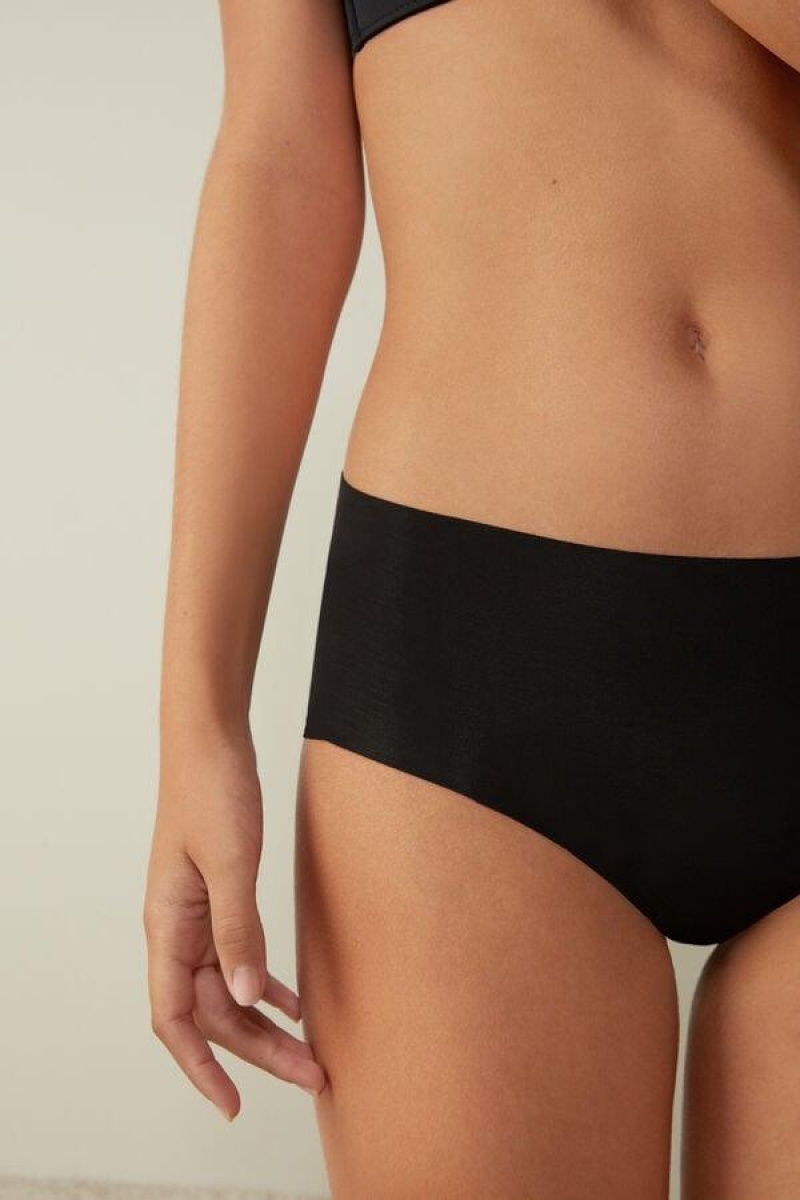 Chiloți Dama Intimissimi Seamless Supima® Bumbac Hipster Negrii | RO ZG2332