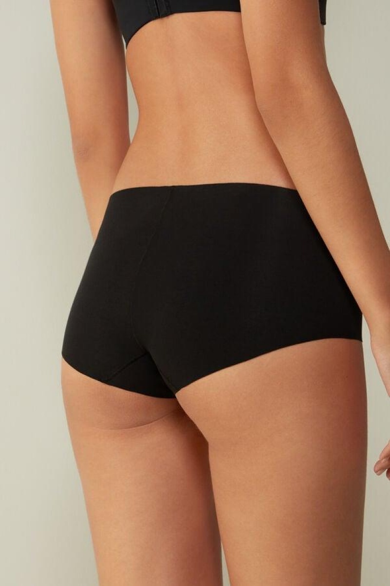 Chiloți Dama Intimissimi Seamless Supima® Bumbac Hipster Negrii | RO ZG2332