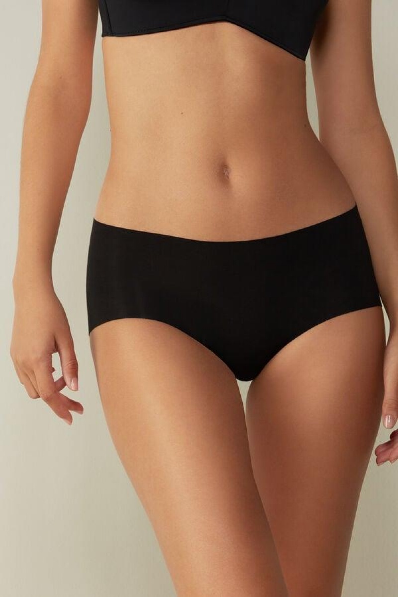 Chiloți Dama Intimissimi Seamless Supima® Bumbac Hipster Negrii | RO ZG2332