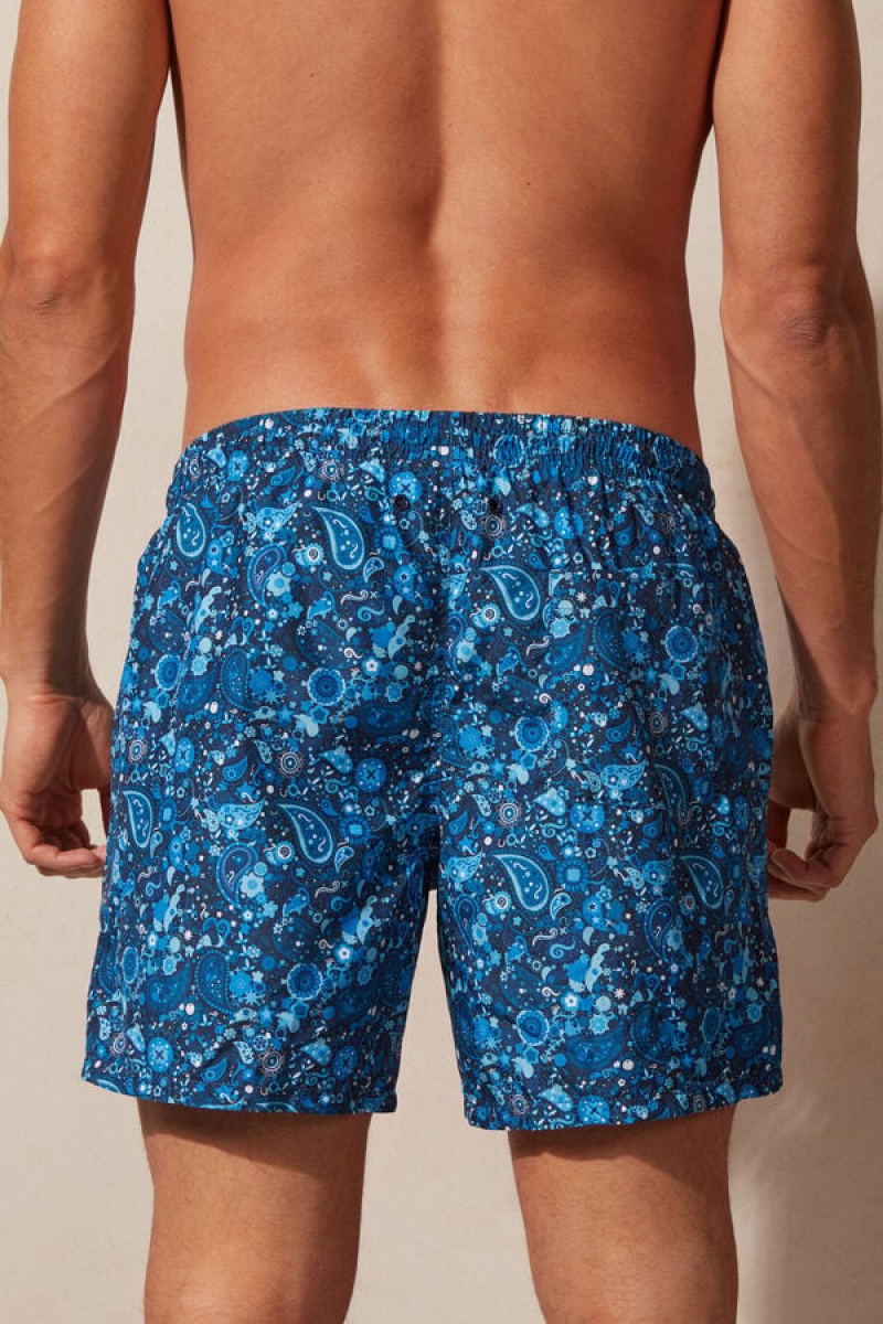 Costum Competitie Barbati Intimissimi Blue Paisley Print Albastri | RO QZ2753