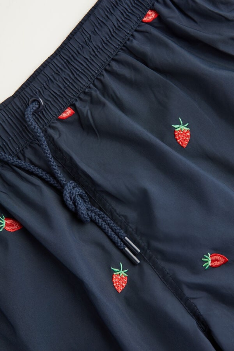 Costum Competitie Barbati Intimissimi Embroidered Strawberry Albastri | RO VD2757