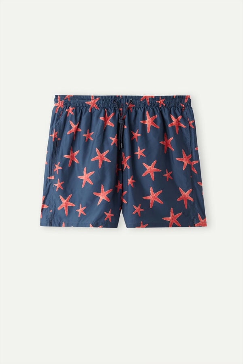 Costum Competitie Barbati Intimissimi Starfish Print Albastri | RO LH2761