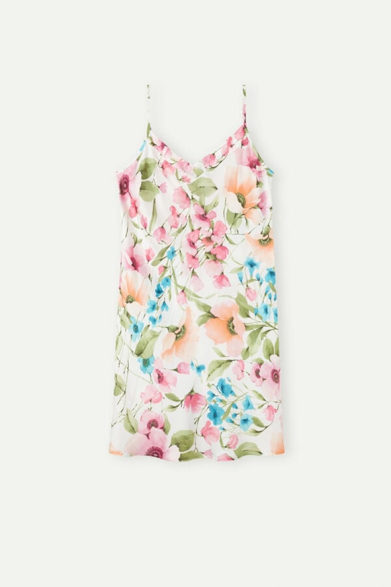 Lenjerie Dama Intimissimi Botanical Lyrics Satin Slip Colorati | RO BC1945