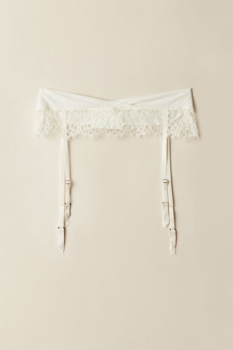 Lenjerie Dama Intimissimi Eternal Love Garter Belt Albi | RO BC1893