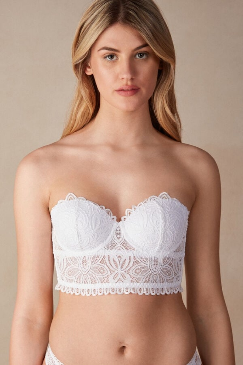 Lenjerie Dama Intimissimi Hot Summer Days Giada Balconette Bustier Albi | RO XF1890