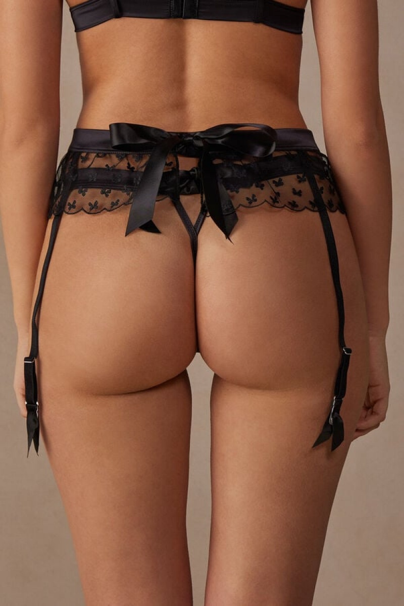 Lenjerie Dama Intimissimi Love Cadeau Garter Belt Negrii | RO TV1900