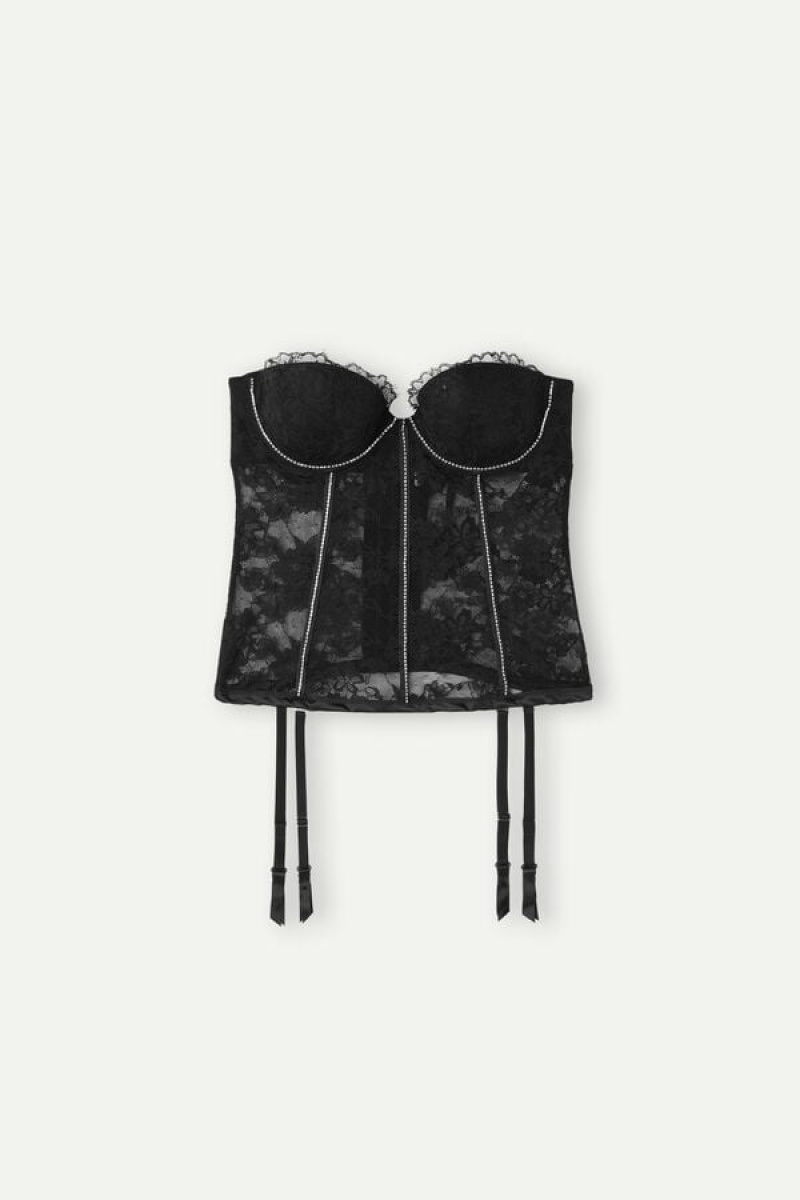 Lenjerie Dama Intimissimi Shine High Like Stars Anna Bustier Negrii | RO GL1884