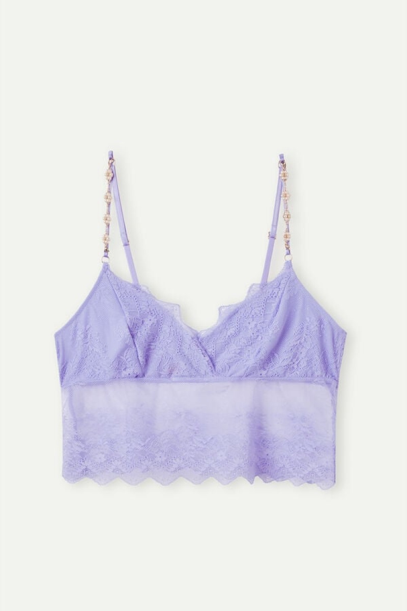 Maiou Dama Intimissimi Cover Me in Daisies Dantela Bra Violet Lavanda | RO DN1752