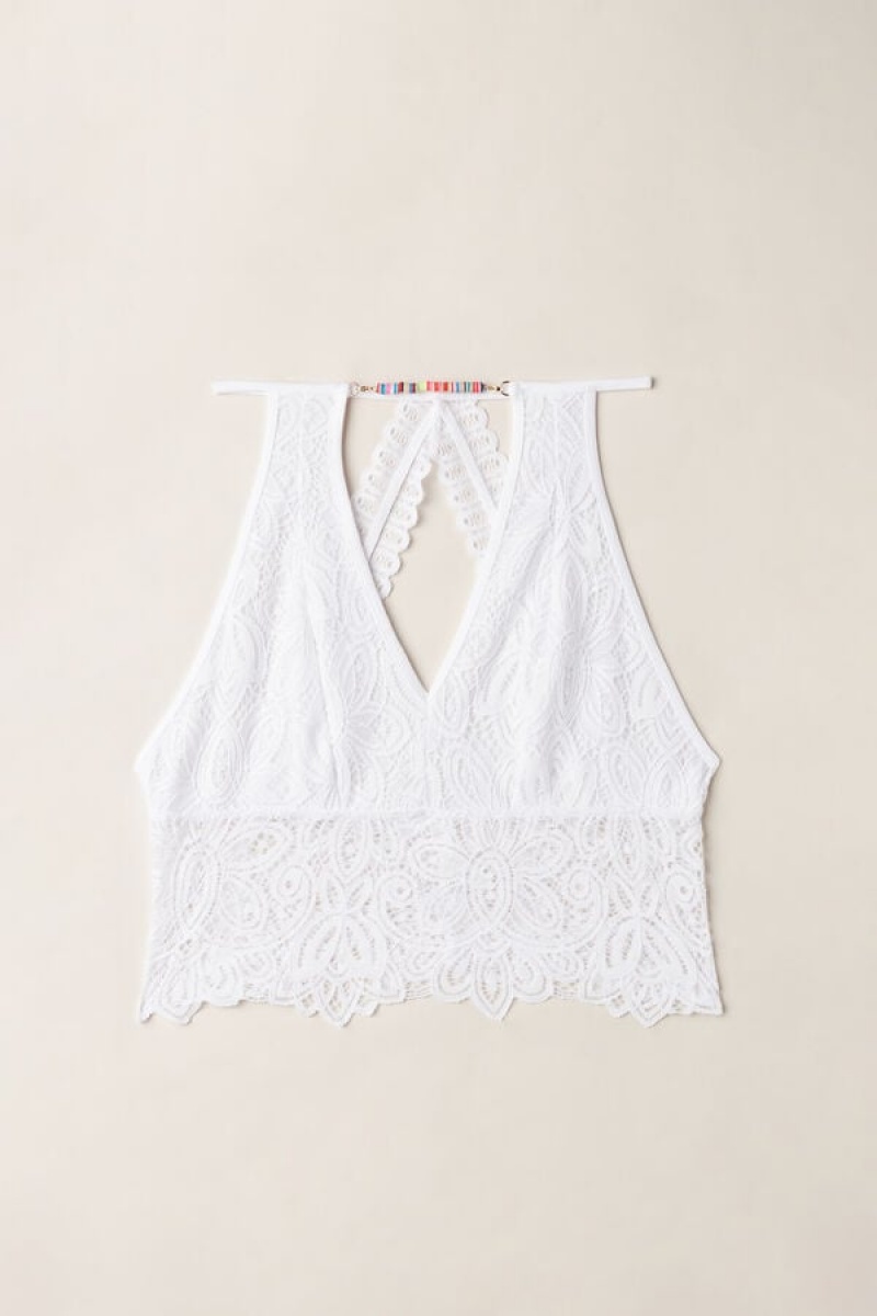 Maiou Dama Intimissimi Hot Summer Days Crop in Dantela Albi | RO NB1764