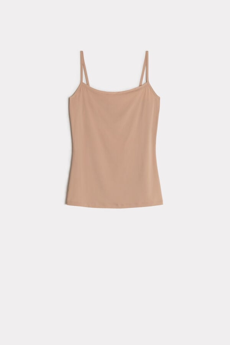 Maiou Dama Intimissimi Light Microfiber Cami Bej | RO UT1668