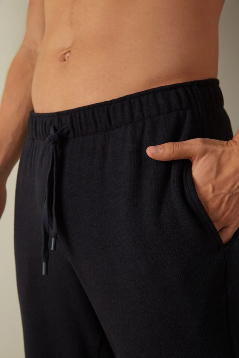 Pantaloni Barbati Intimissimi Tricot Albastri | RO QZ2966