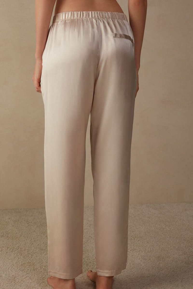 Pantaloni Dama Intimissimi Drept Silk Roz | RO NB1790