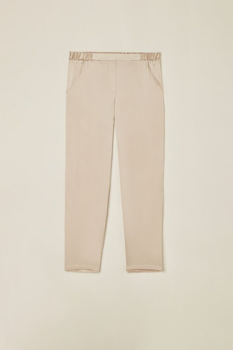 Pantaloni Dama Intimissimi Drept Silk Roz | RO NB1790