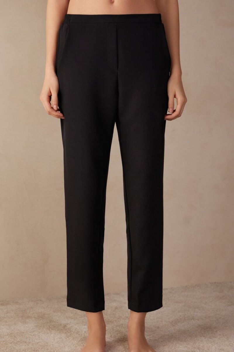 Pantaloni Dama Intimissimi Trousers with Pockets Negrii | RO GL1780