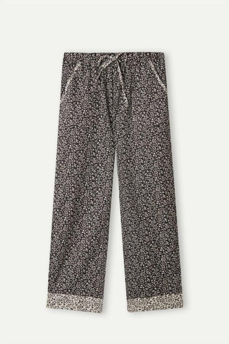 Pijama Dama Intimissimi A Floral Affair Panza Pants Gri | RO JJ2068