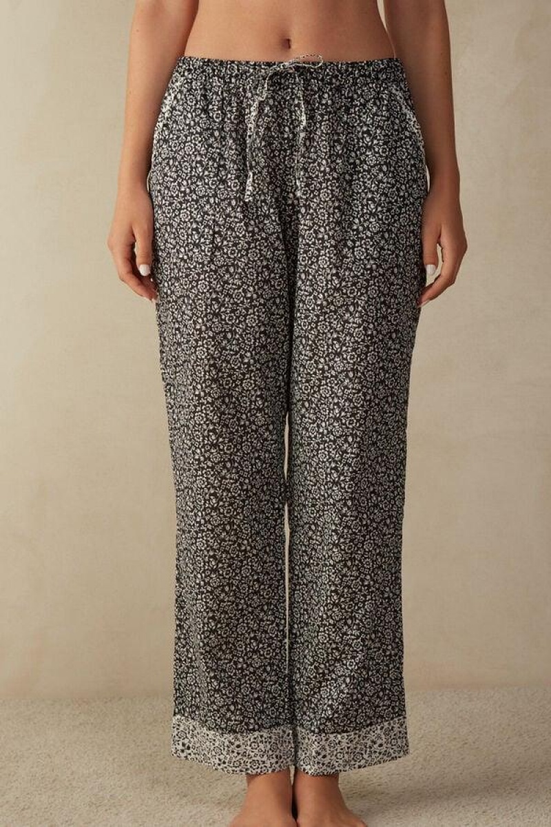 Pijama Dama Intimissimi A Floral Affair Panza Pants Gri | RO JJ2068