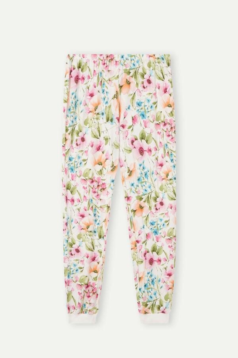 Pijama Dama Intimissimi Botanical Lyrics Full Length Modal Pants Albi | RO AP2036