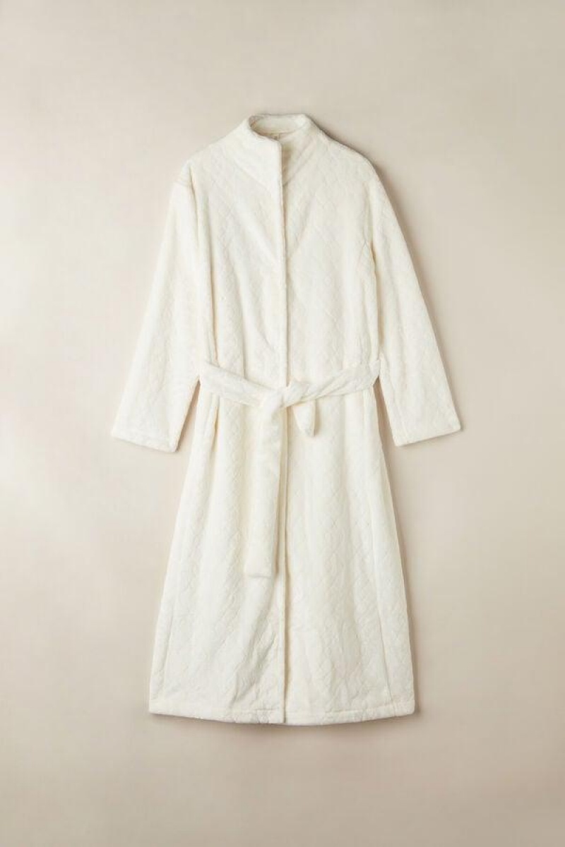 Pijama Dama Intimissimi Elegant Night Long Robe Albi | RO LH2200