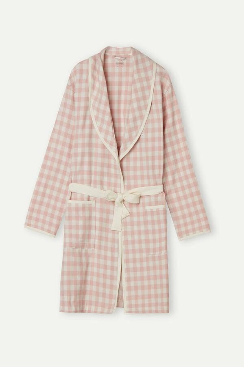 Pijama Dama Intimissimi Gingham Lover Cloth Robe Roz | RO MA2207