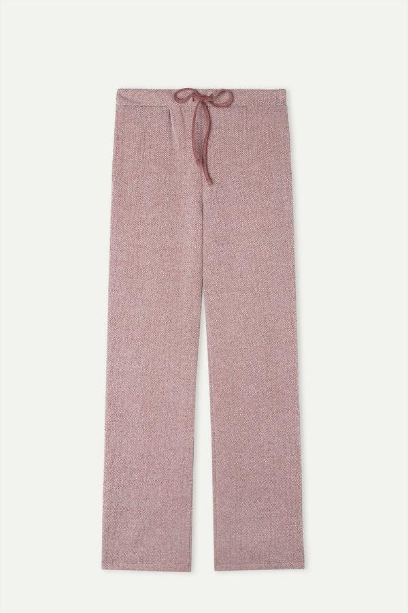 Pijama Dama Intimissimi Iarnă Candies Full Length Sweatpants Roz Inchis | RO XF2046