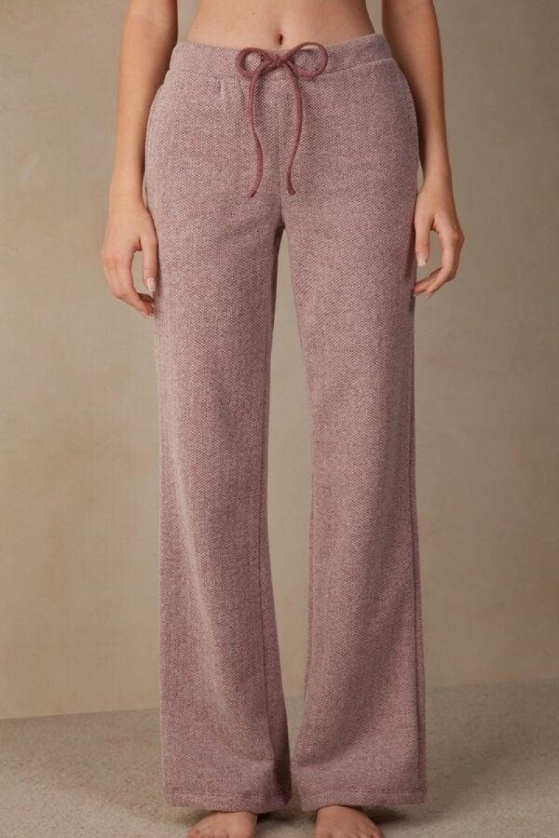 Pijama Dama Intimissimi Iarnă Candies Full Length Sweatpants Roz Inchis | RO XF2046