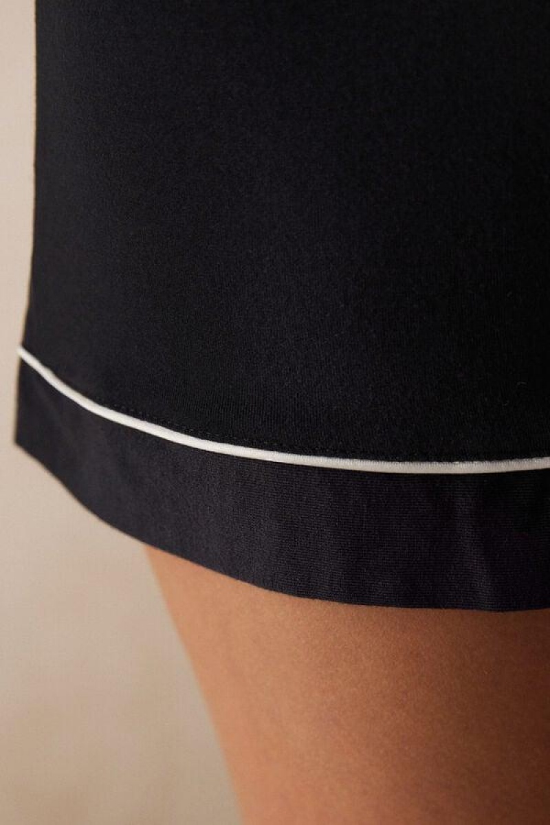 Pijama Dama Intimissimi Modal Shorts with Contrast Trim Negrii | RO JJ1964