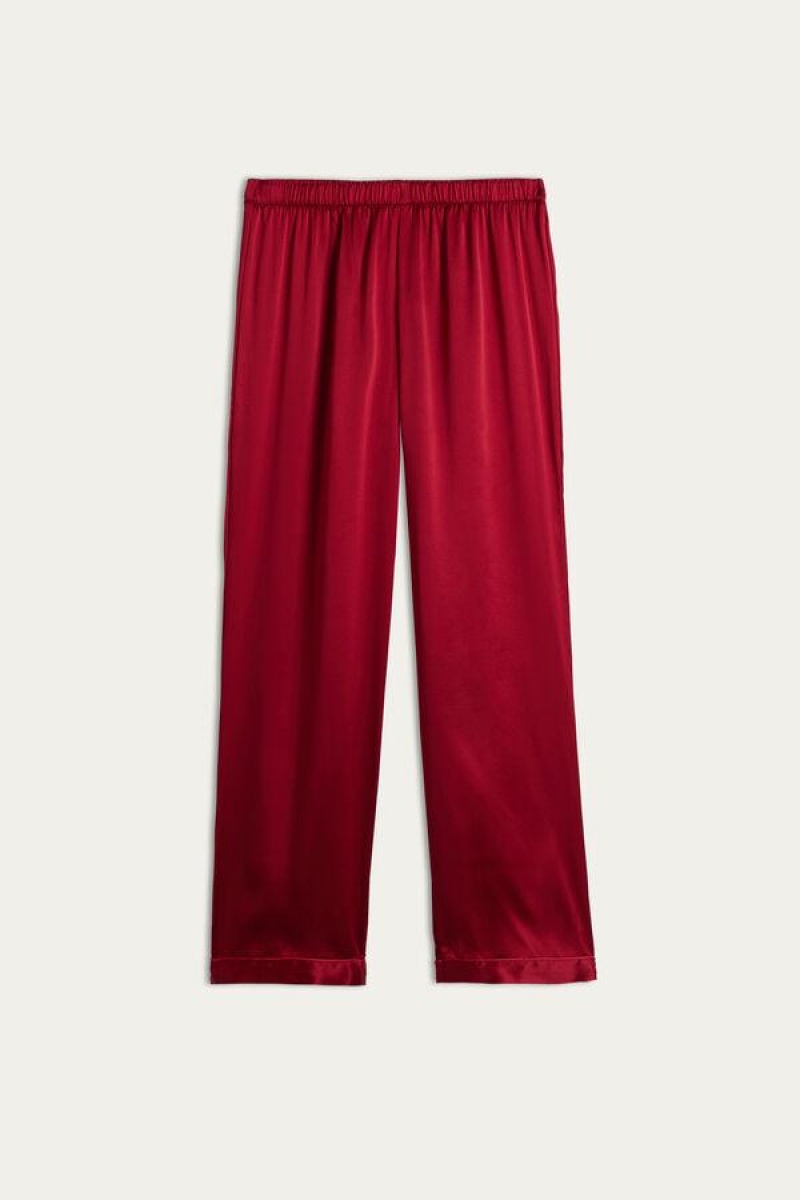 Pijama Dama Intimissimi Silk Satin Pants Rosii | RO CE2073