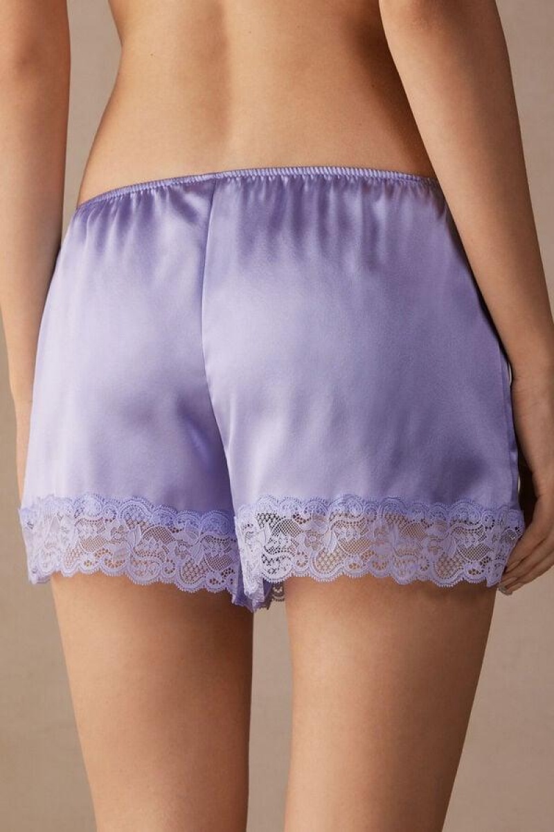 Pijama Dama Intimissimi Silk Shorts Lavanda | RO TV1978