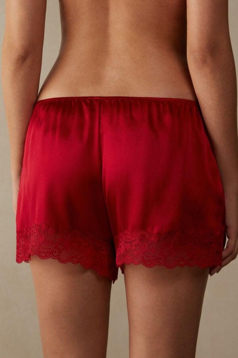 Pijama Dama Intimissimi Silk Shorts Rosii | RO UT2006