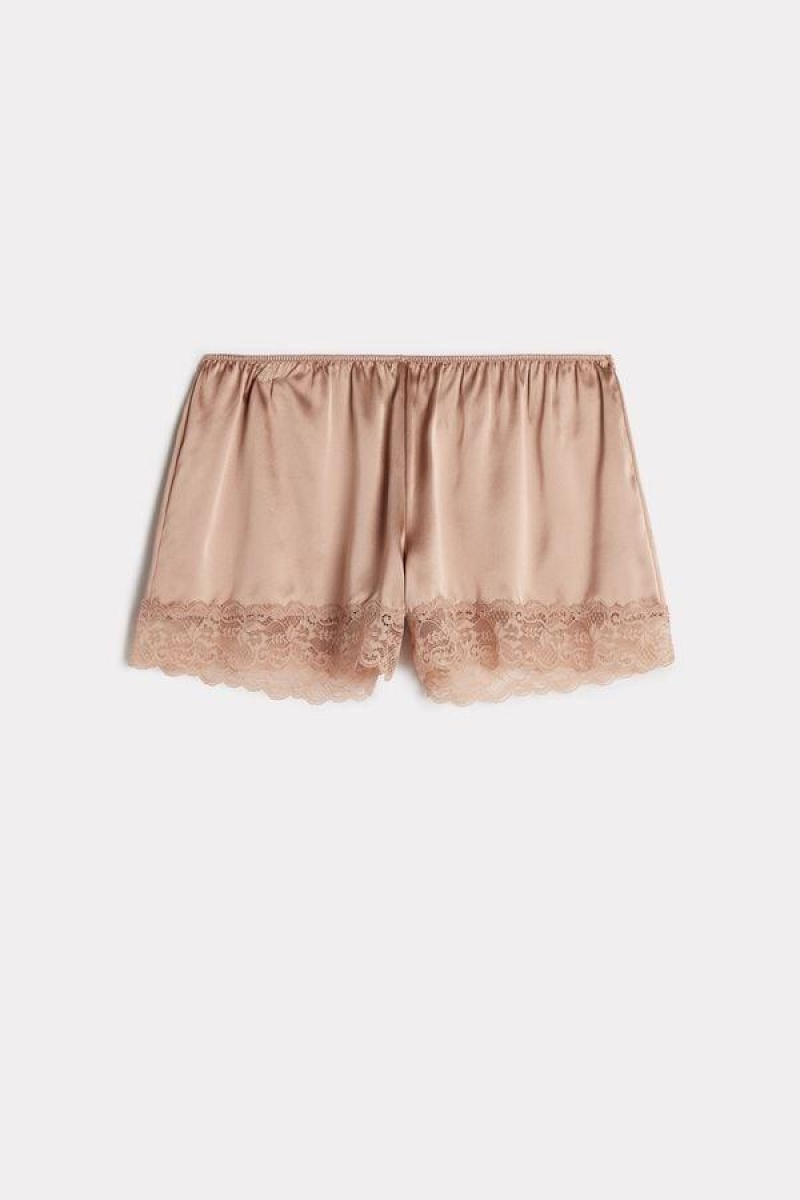 Pijama Dama Intimissimi Silk Shorts Roz | RO BC1997