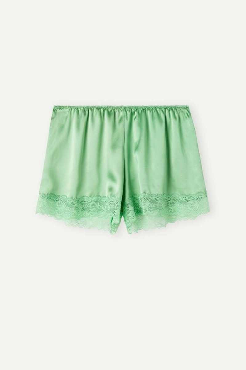 Pijama Dama Intimissimi Silk Shorts Verde Menta | RO RW1977