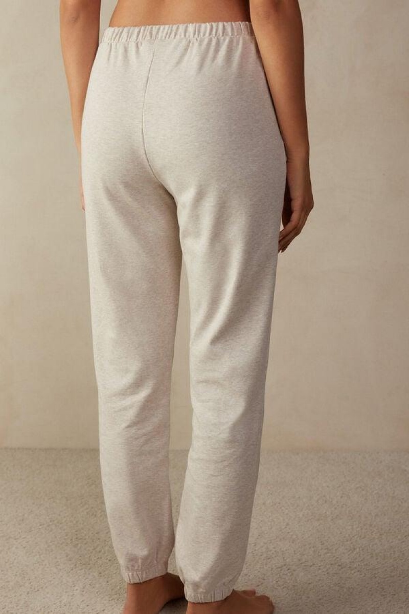 Pijama Dama Intimissimi Slow and Cozy Pants in Warm Bumbac Bej | RO GL2066