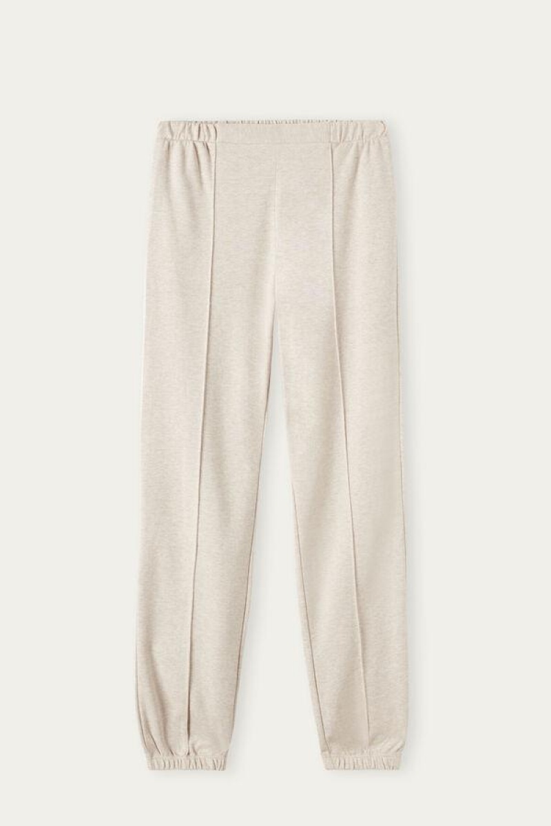 Pijama Dama Intimissimi Slow and Cozy Pants in Warm Bumbac Bej | RO GL2066