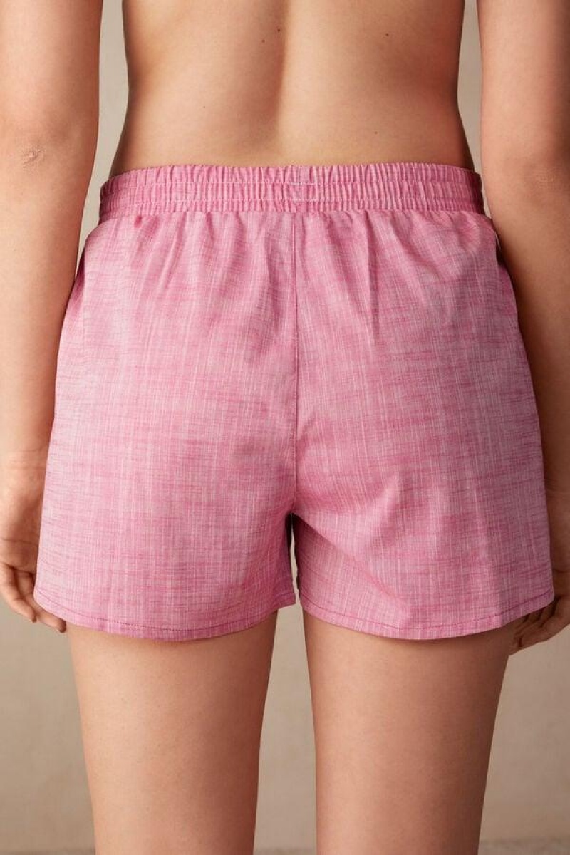 Pijama Dama Intimissimi Strawberry Milkshake Shorts in Bumbac Cloth Roz | RO KI1965