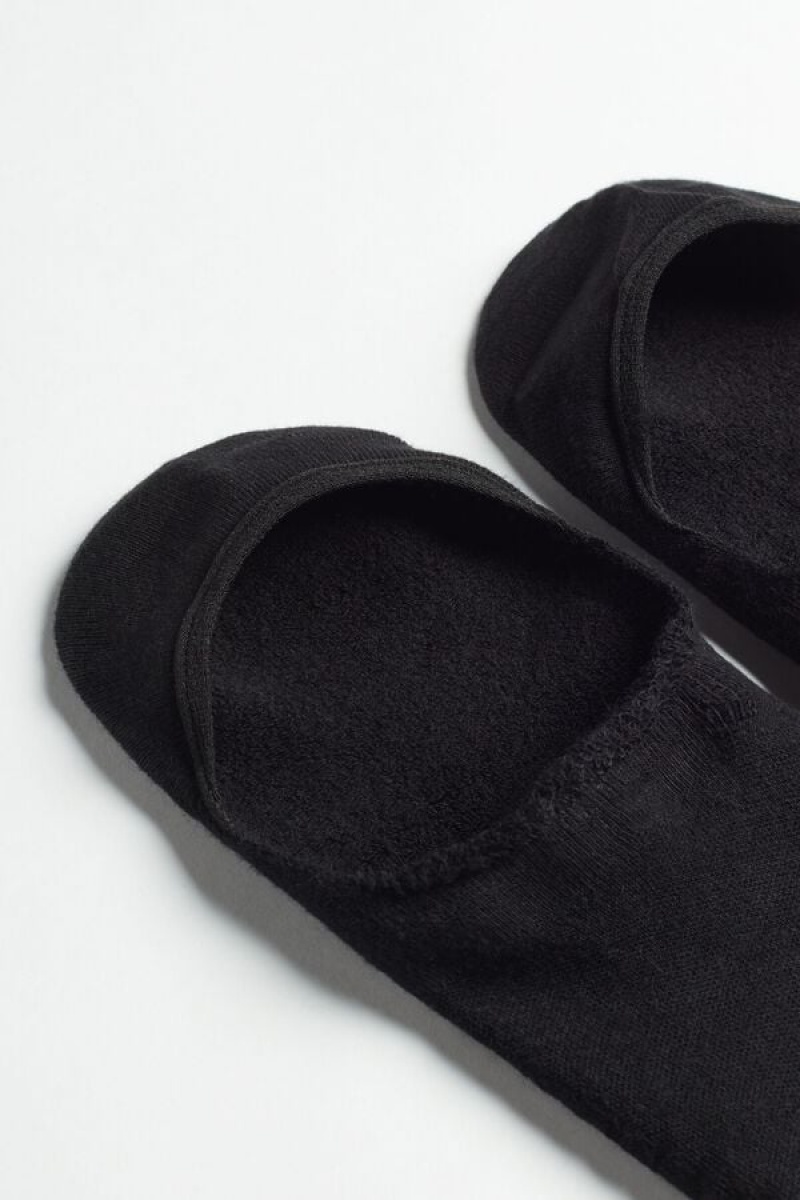 Sosete Barbati Intimissimi Terrycloth Shoe Liners Negrii | RO YU2793