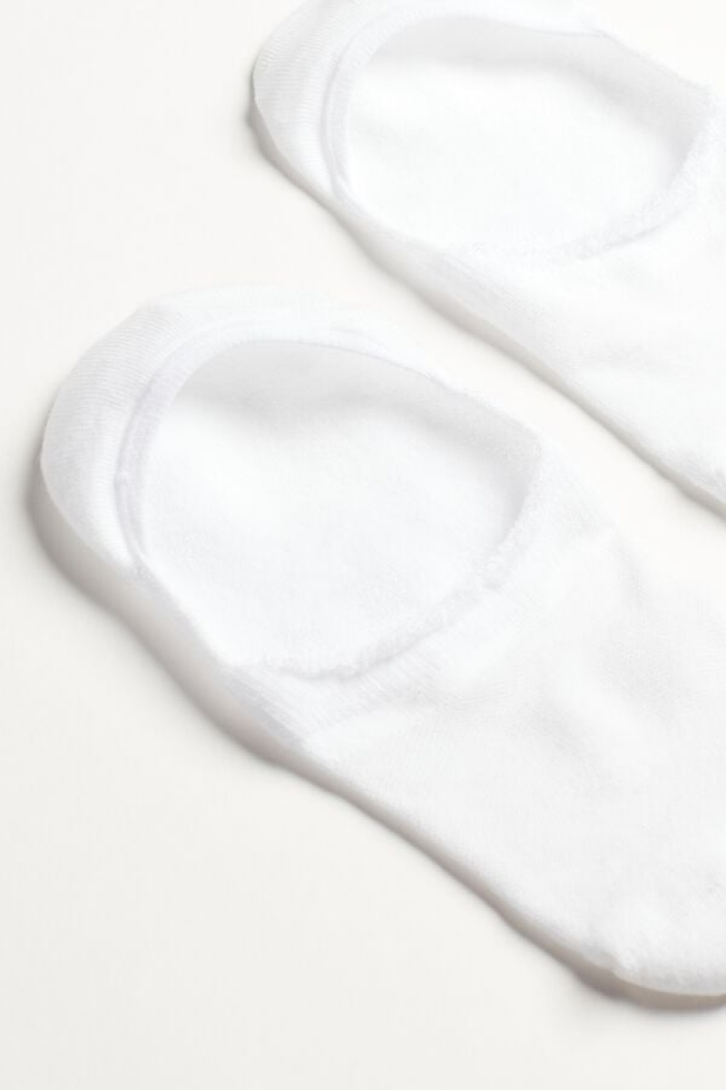 Sosete Barbati Intimissimi Terrycloth Shoe Liners Albi | RO TV2794