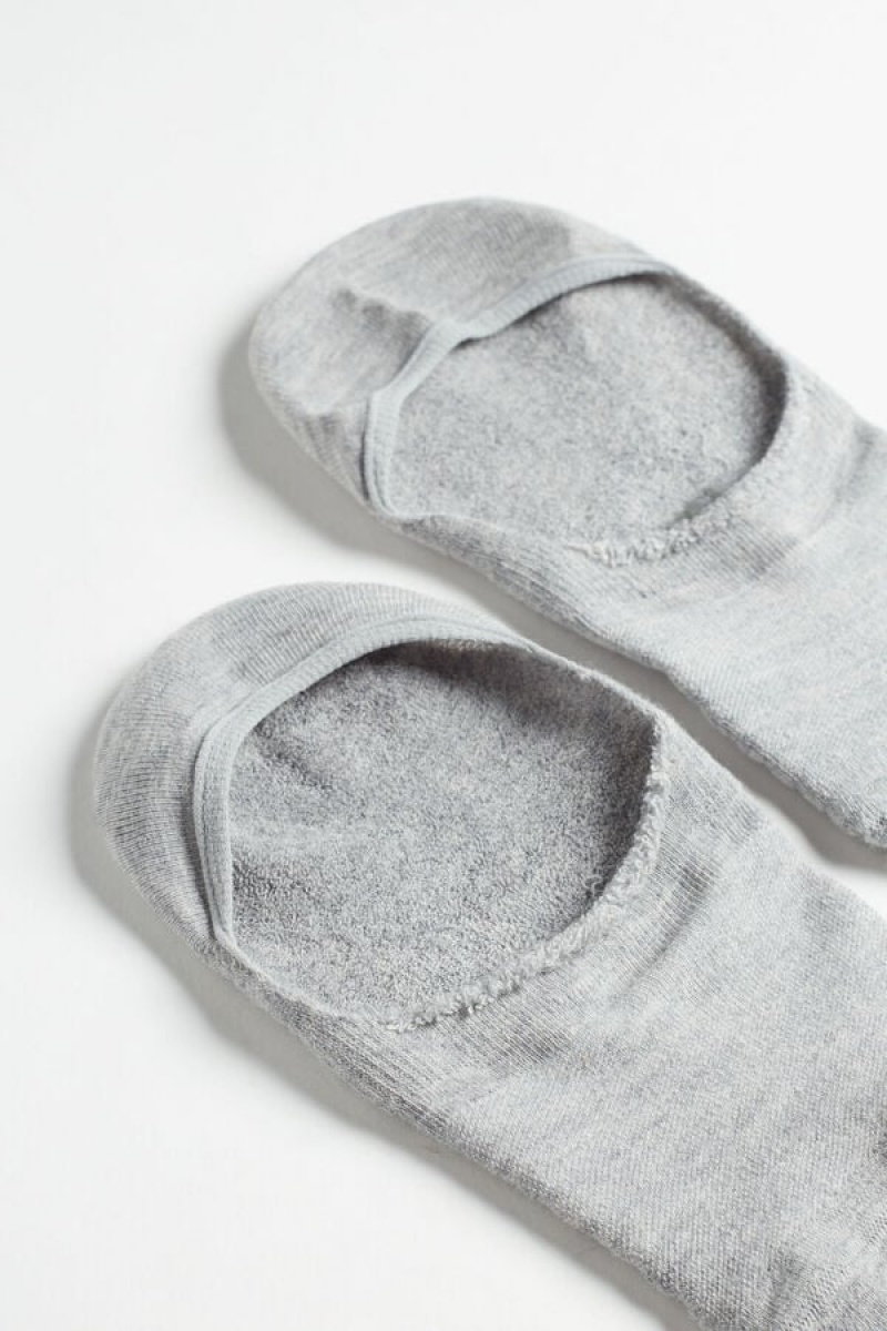 Sosete Barbati Intimissimi Terrycloth Shoe Liners Gri | RO RW2795