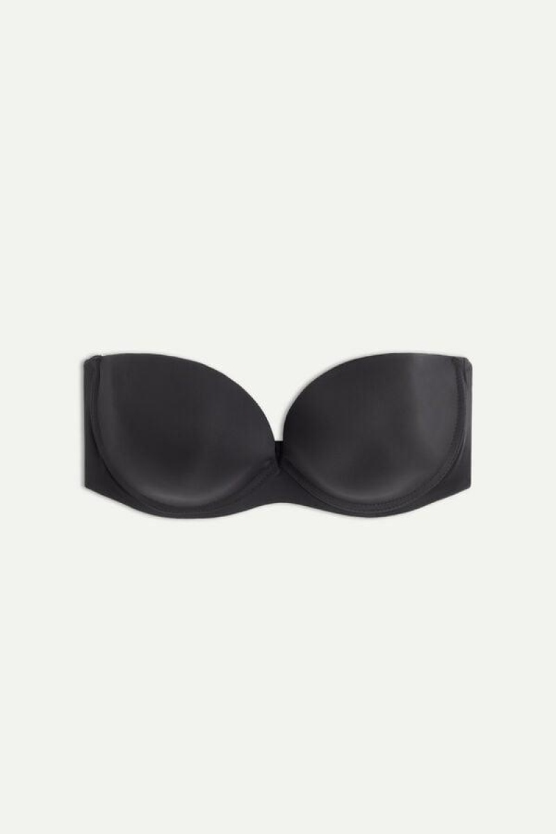 Sutiene Dama Intimissimi Anna Bandeau in Ultralight Microfiber Negrii | RO LH1212